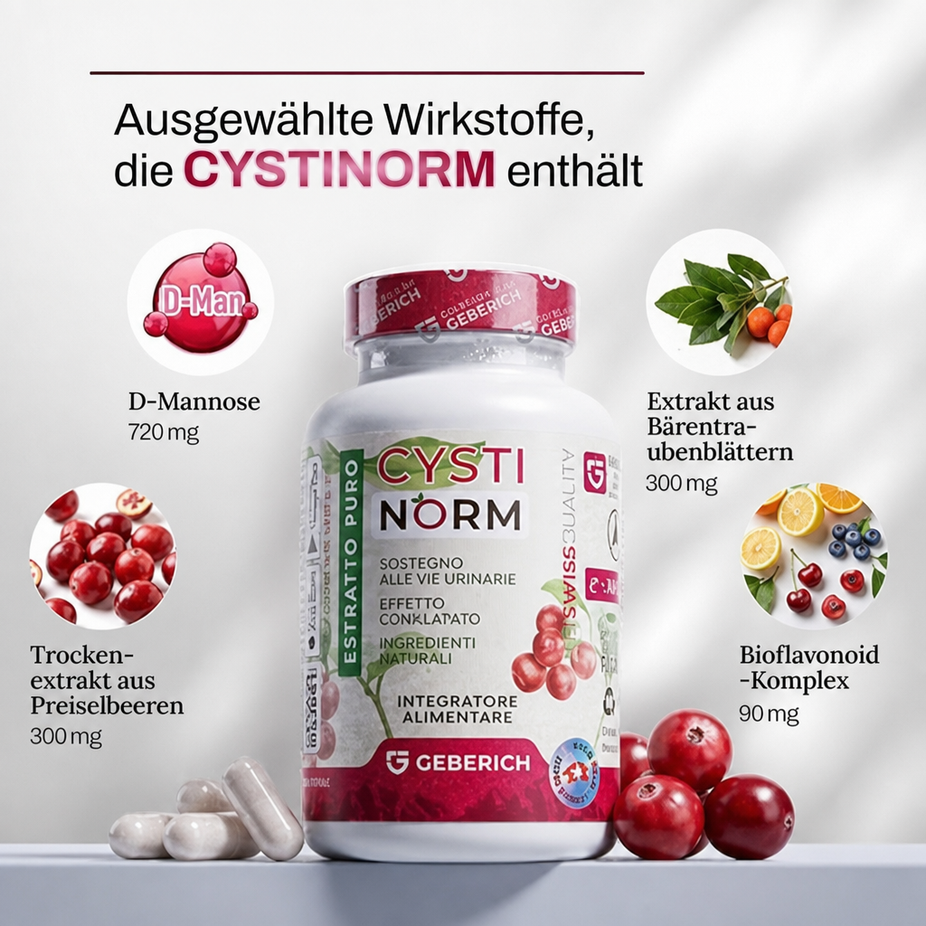Cystinorm Wirkstoffe Übersicht Infografik